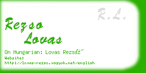 rezso lovas business card